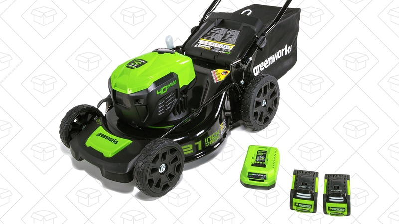 Cortacésped GreenWorks 21'’ con 2 baterías | $256 | Amazon